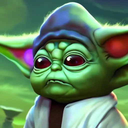 Image similar to Baby Yoda Rick in Rick and morty digital art 4k detailed super realistic