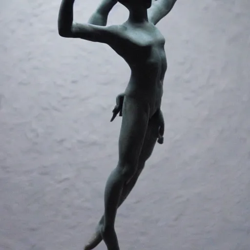 Image similar to a dancer made of wet clay, motion blur, cinematic light, made by michelangelo,