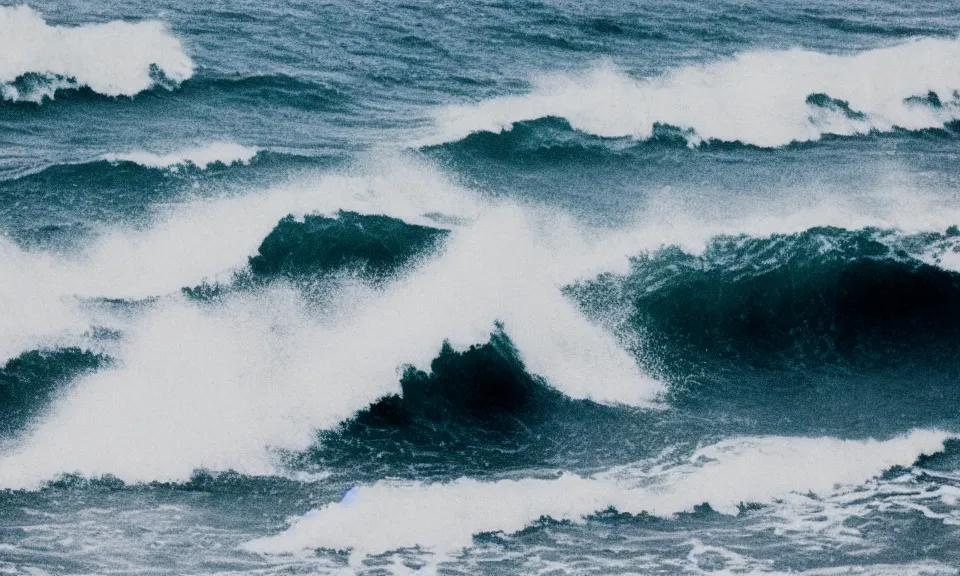 Image similar to photo of waves in the sea, film photography