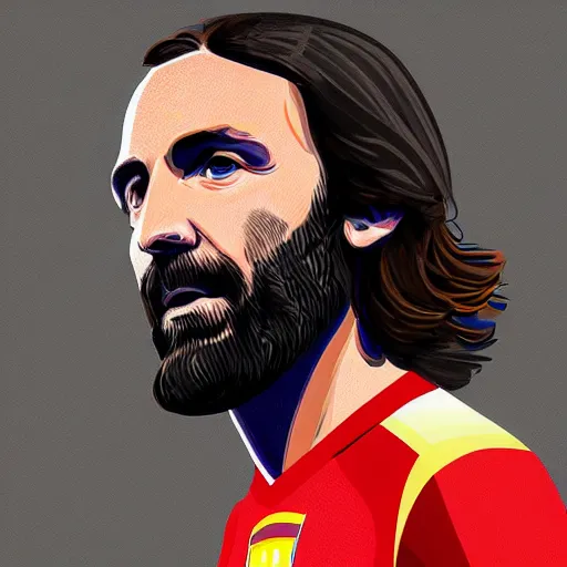 Image similar to pirlo italia, digital art