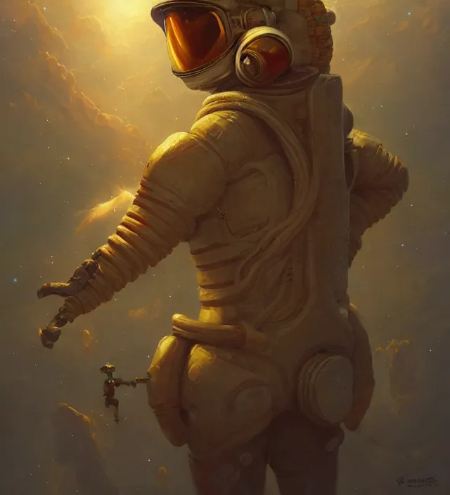 Image similar to astronaut powered by corn, dnd character art portrait, matte fantasy painting, deviantart artstation, by jason felix by steve argyle by tyler jacobson by peter mohrbacher, cinema