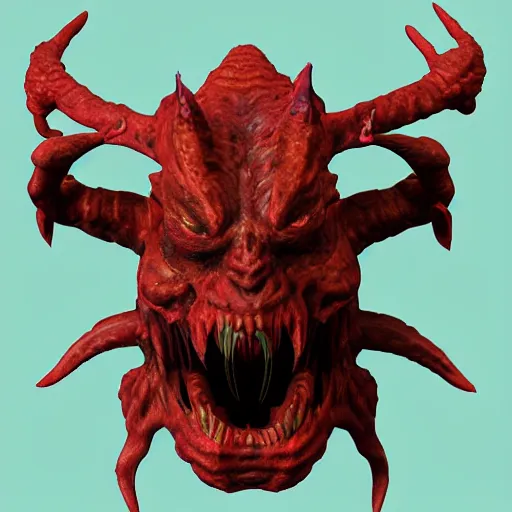 Prompt: monster demon, 3 d rendered