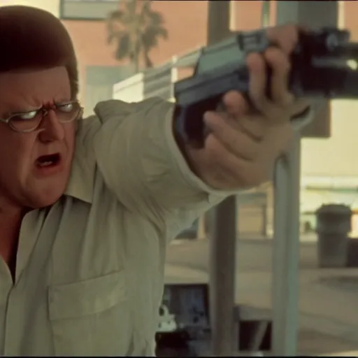 Prompt: film still of peter griffin in terminator ( 1 9 7 7 ), 4 k, hd