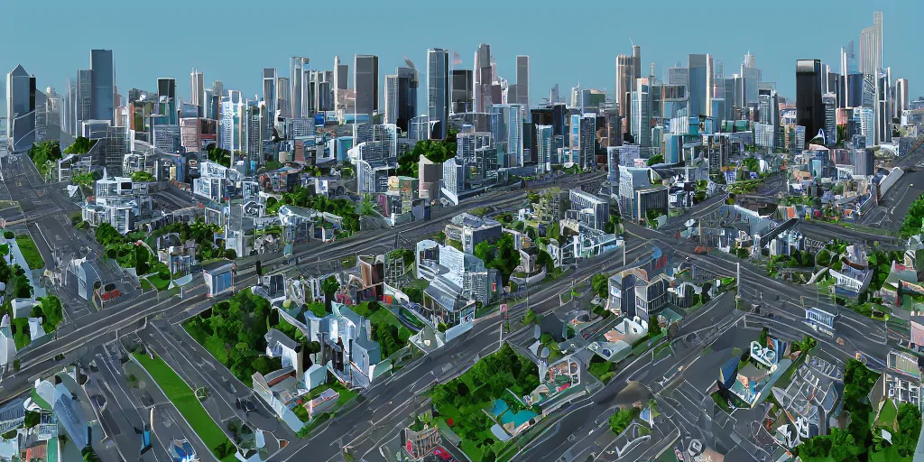 Image similar to virtual city skyline