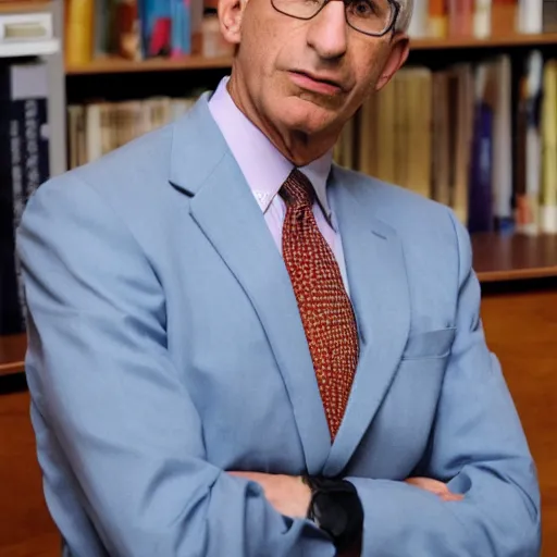 Prompt: Anthony Fauci as Michael Scott on the office