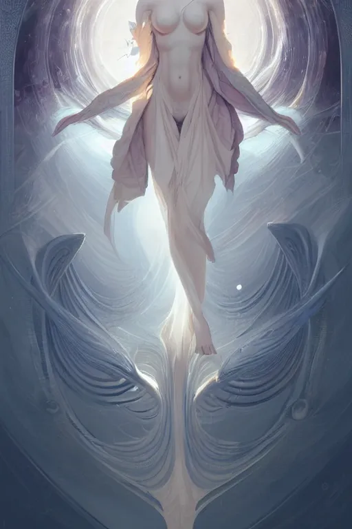 Image similar to perfectly detailed lotus! confounded by multiversal prowess - increasing physical mental perfection, symmetrical! intricate, seductive, highly detailed, interstellar divine perfection! lee jin - eun concept art, smooth, sharp focus, illustration, art by wlop and greg rutkowski and james jean and peter mohrbacher