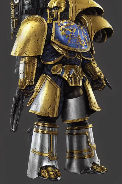 Image similar to armor portrait heros warhammer 4 0 k horus heresy fanart - the primarchs emperor by johannes helgeson animated with vfx concept artist & illustrator global illumination ray tracing hdr fanart arstation zbrush central hardmesh 8 k octane renderer