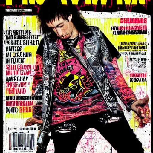 Prompt: punk-rock-Watchtower-magazine-cover, high detail