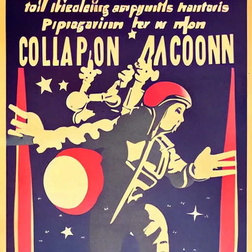 Prompt: propaganda poster for colonizing the moon with pointing astronauts, by bonesetell
