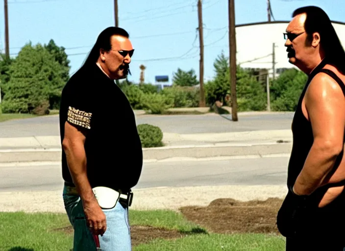 Image similar to steven seagal as julian in a still from the tv show trailer park boys (2001)