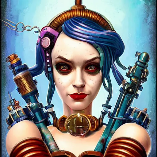 Prompt: underwater lofi bioshock steampunk biopunk portrait of harley quinn in bikini, Pixar style, by Tristan Eaton Stanley Artgerm and Tom Bagshaw.