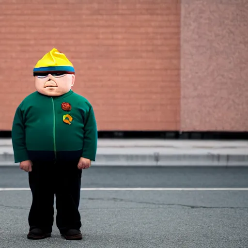 Image similar to angry Eric Cartman as a real life human, XF IQ4, f/1.4, ISO 200, 1/160s, 8K, RAW, unedited, symmetrical balance, in-frame