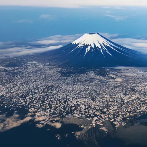 Image similar to aerial photo of mt fuji