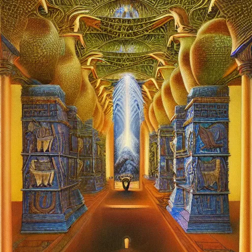 Image similar to intricate detailed, gilbert williams, halls of amenti, thoth, tehuti, lemuria, agartha,