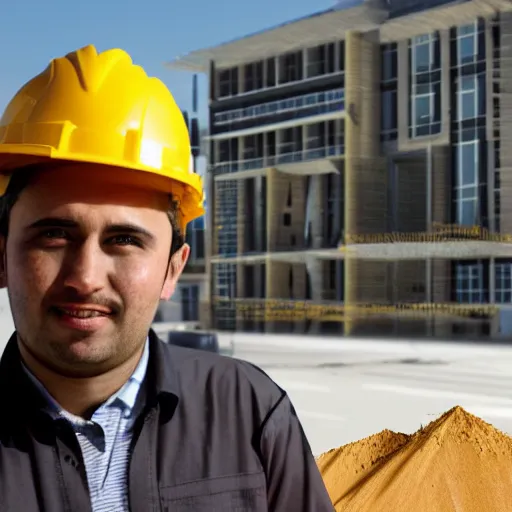 Image similar to civil engineer in front of building under construction, hand drawn, sketch