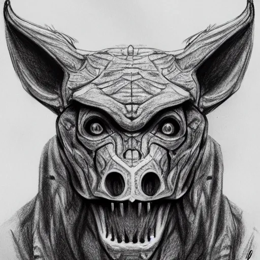 Prompt: drawing anatomical drawing eyes, detailed snout, neck the barbarian 1 billion years cinematic, realistic, intricate head, was flying kim tschang