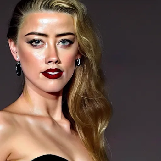 Image similar to gourd shaped like the face of amber heard hybrid intercross mix as a gourd