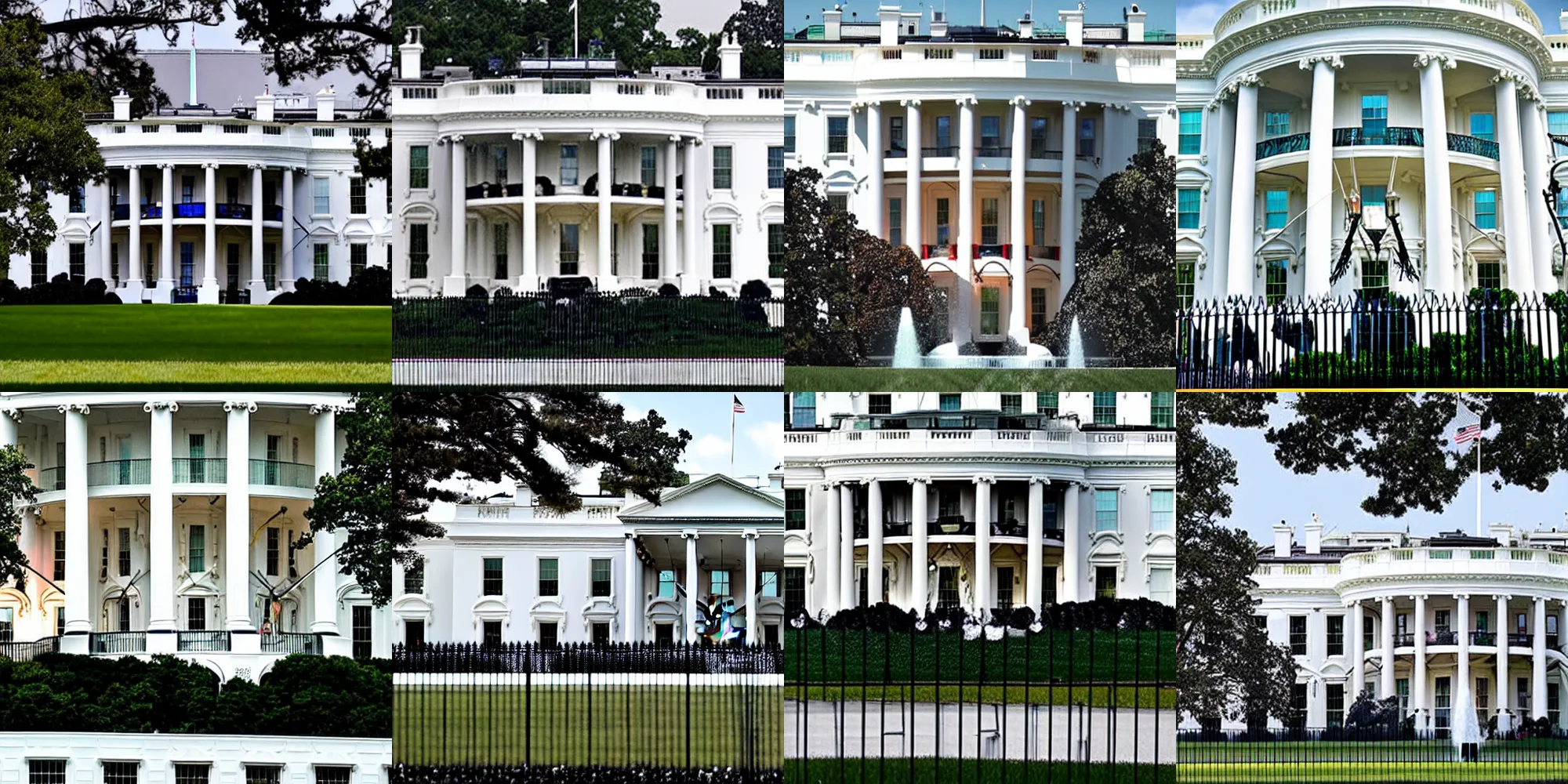 Prompt: photo the exterior of the white house overflowing with babies, babies coming out of the windows of the white house. babies coming out of the windows!