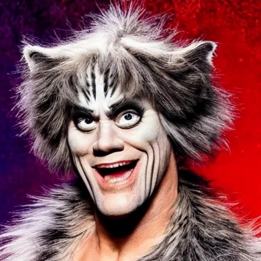 Prompt: jim carrey in cats the musical