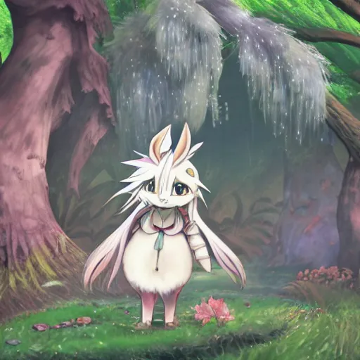 Prompt: Nanachi in the magic forest