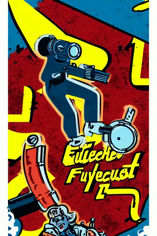 Image similar to fallout 7 6 retro futurist illustration art by butcher billy, sticker, colorful, illustration, highly detailed, simple, smooth and clean vector curves, no jagged lines, vector art, smooth andy warhol style