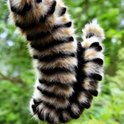 Prompt: photo of a cat caterpillar hybrid