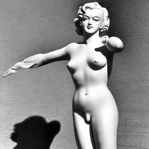 Image similar to Greek statue of Marilyn Monroe