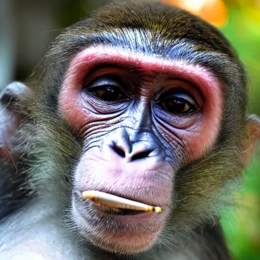 Image similar to monkey smoking canabis