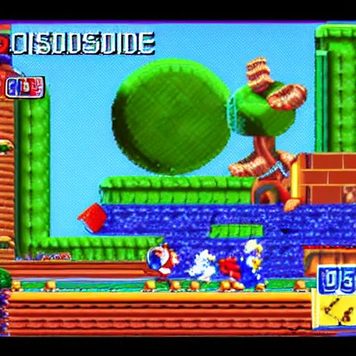 Prompt: official of classic Sonic the Hedgehog, Sega Genesis, 1991, retro