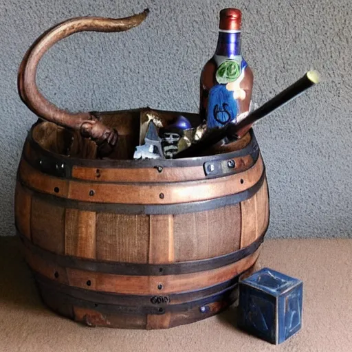 Image similar to a mimic barrel from dnd