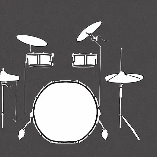 Image similar to a technical diagram representing the ideal way to mic a drum kit,