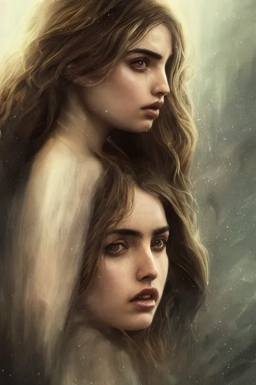 Prompt: Ana de armas Majestic and regal portrait, Perfect face, beautiful, intricate, epic, elegant, menacing, fantasy, highly detailed, digital painting, hard focus, beautiful volumetric lighting, epic light, ultra detailed, by Leesha Hannigan, Ross Tran, Thierry Doizon, Kai Carpenter, Ignacio Fernández Ríos