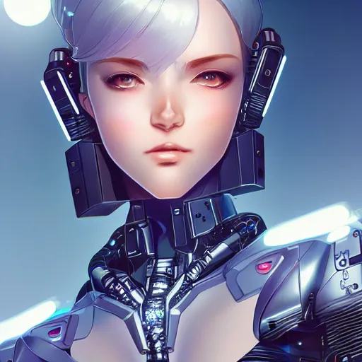 Image similar to beautiful cyborg - girl in sci - fi clothing made of diamonds, reflections, very high intricate details, digital anime art, medium shot, mid - shot, wlop, ilya kuvshinov, artgerm, krenz cushart, greg rutkowski, sana takeda