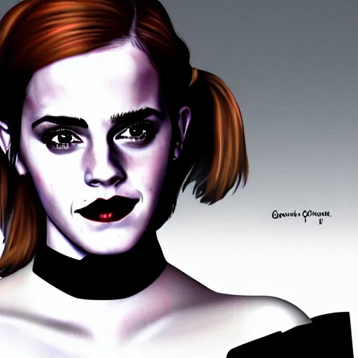 Image similar to emma watson harley quinn digital art