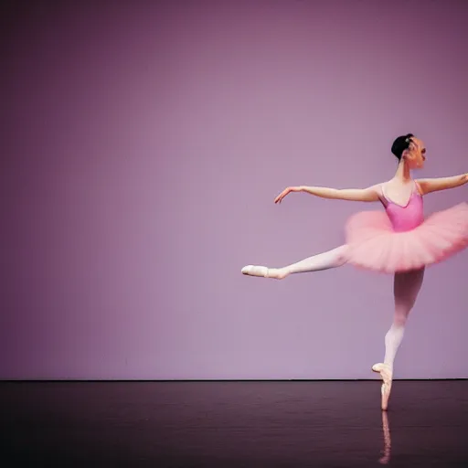 Image similar to ballet photography, motion blur, dreamy, pastel colors