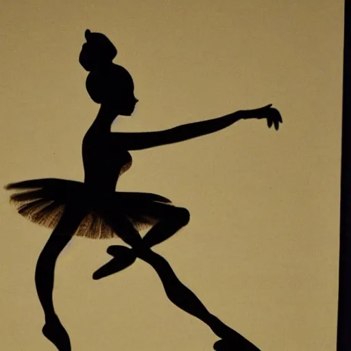 Image similar to ballet dancer, bali shadow puppet