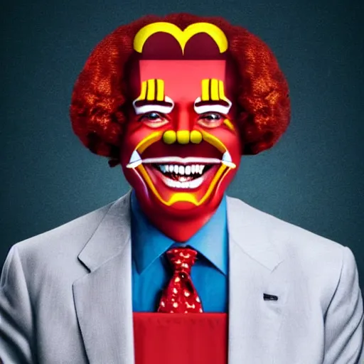 Prompt: obama as ronald mcdonald, ultrarealistic