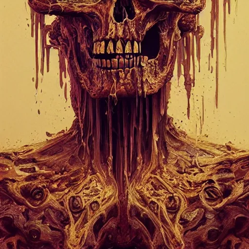 Image similar to portrait_of_a_melting_skull._intricate_abstract._intricate_artwork._by_Tooth_Wu_wlop_beeple_dan_mumford._octane_render_trending_on_artstat