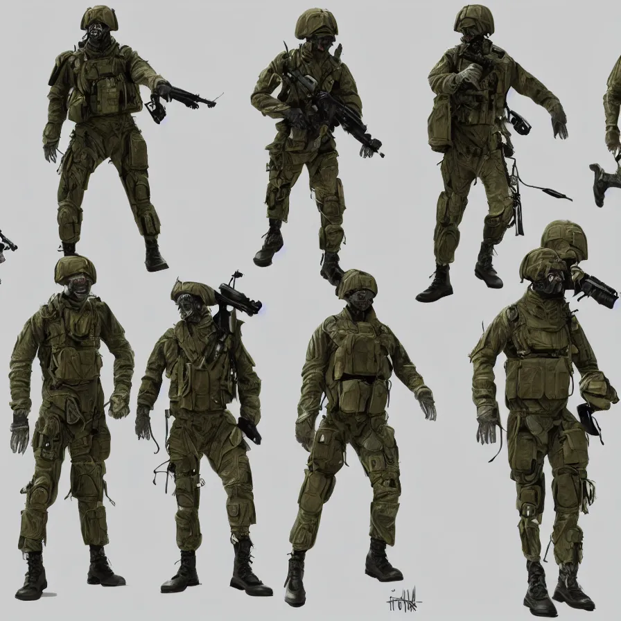 Image similar to suited beings, 4 limbs and civilized behavior, military soldier behavior, photorealistic rendering, hyperdetailed