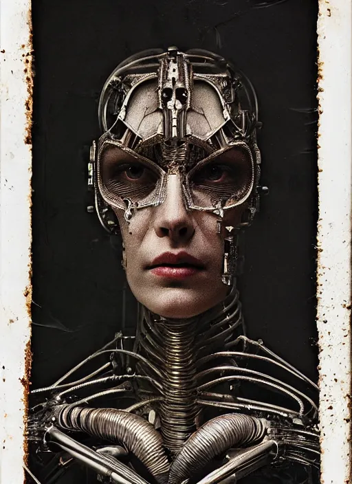 Prompt: a female cyborg profile face, by h. r. giger, by ismail inceoglu, by kiki smith, glamor shot, ambrotype, closeup, f / 2. 8, low contrast, 1 6 k, rim lighting, cinematic lighting, insanely detailed and intricate, hypermaximalist, elegant, ornate, hyper realistic, super detailed