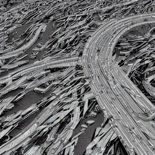 Image similar to a highway designed by mc escher, hyper - detailed, hd, 4 k 8 k