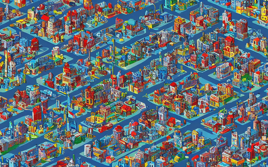 Image similar to plastic toy city potemkin fantastical cityscape, eboy pixel art, award winning digital art