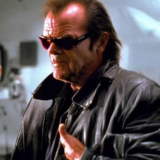 Image similar to VFX movie where Jack Nicholson plays the Terminator by Emmanuel Lubezki