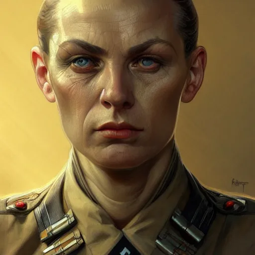 Prompt: portrait of a nazi character, highly detailed, digital painting, artstation, concept art, wallpaper, smooth, sharp focus, illustration, art by h. r. giger and artgerm and greg rutkowski and alphonse mucha