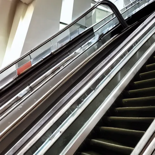 Prompt: mayonnaise on an escalator