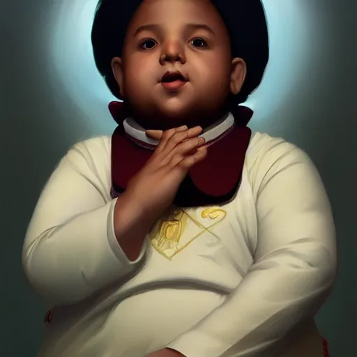 Prompt: symmetry portrait of chubby baby dj khaled, elegant, highly detailed, digital painting, artstation, concept art, smooth, sharp focus, illustration, art by artgerm and greg rutkowski and alphonse mucha