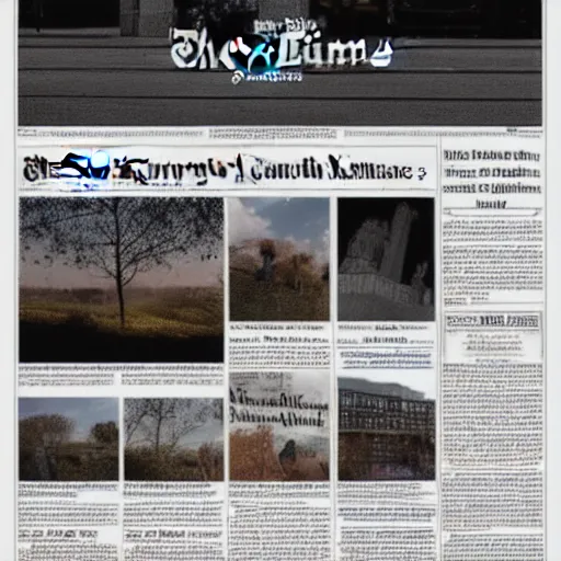 Image similar to high resolution scan of the front page of the new york times for october 3 1 st, 2 0 2 2. readable text.