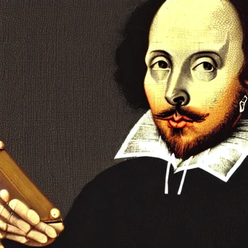 Prompt: William Shakespeare as a Twitch streamer