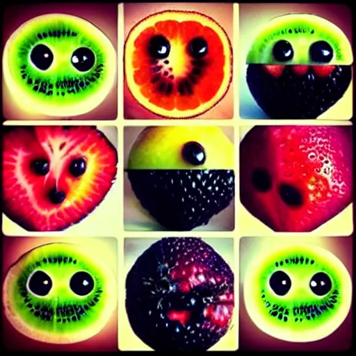 Image similar to “ fruit staring at you with cute eyes ”