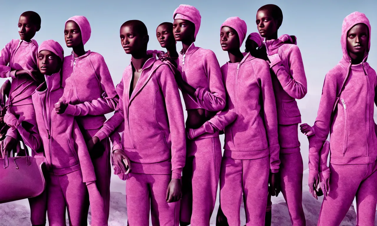 Image similar to fashion advertising campaign by richard mosse